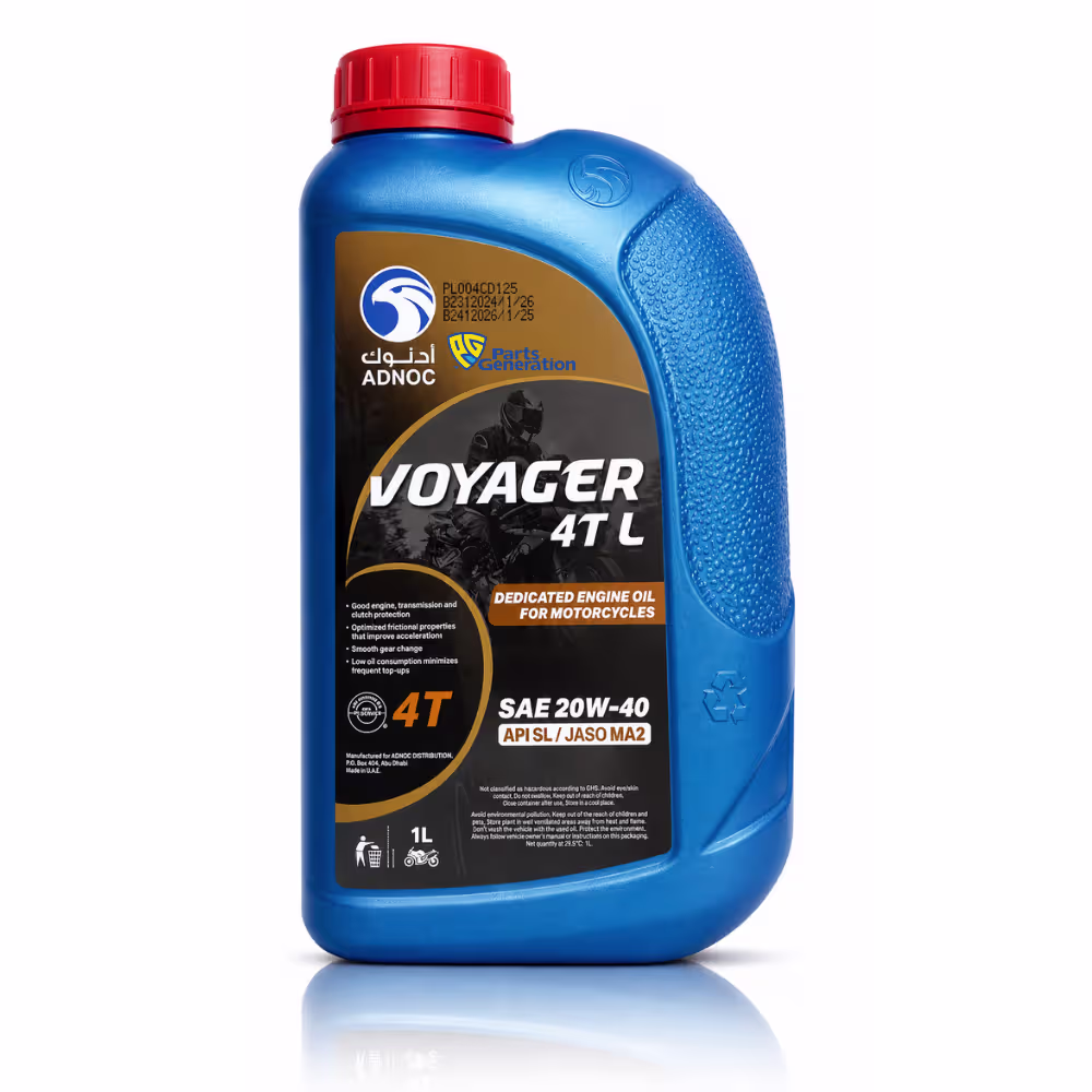 ADNOC VOYAGER MPX4-L SAE 20W-40 API SL/MA2 MINERAL MOTORBIKE OIL 1L